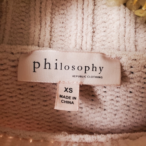 Philosophy Beige Mockneck Sweater XS - Picture 4 of 5